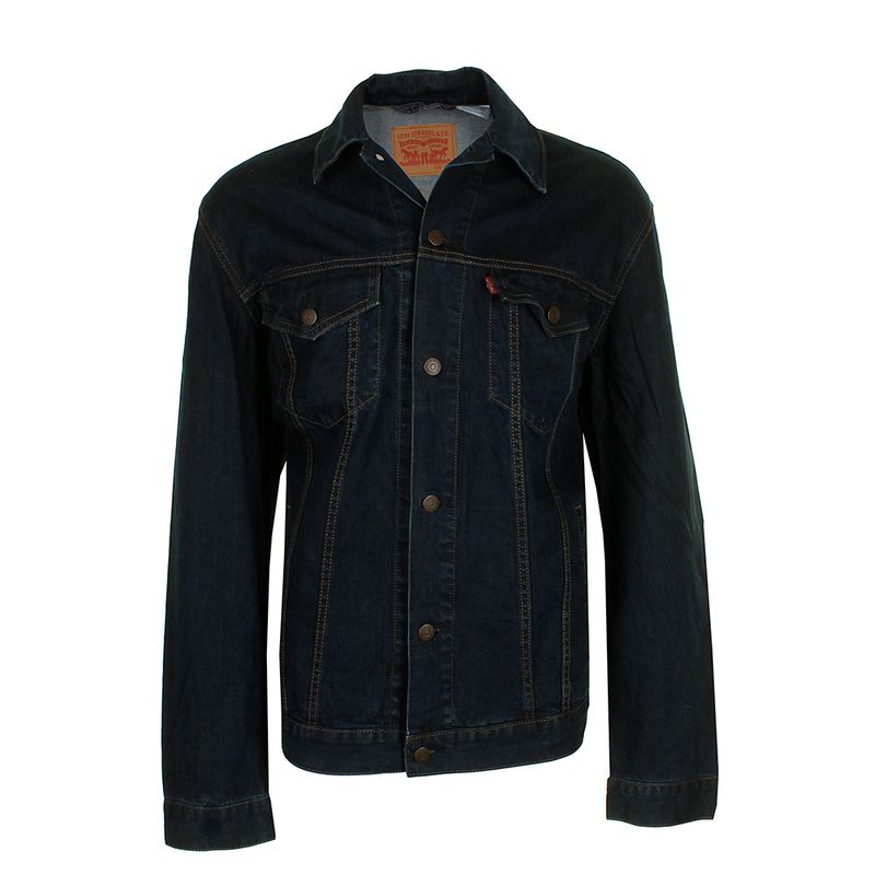 Levi's Men's Denim Cotton Button Front Trucker Jacket Navy 0023